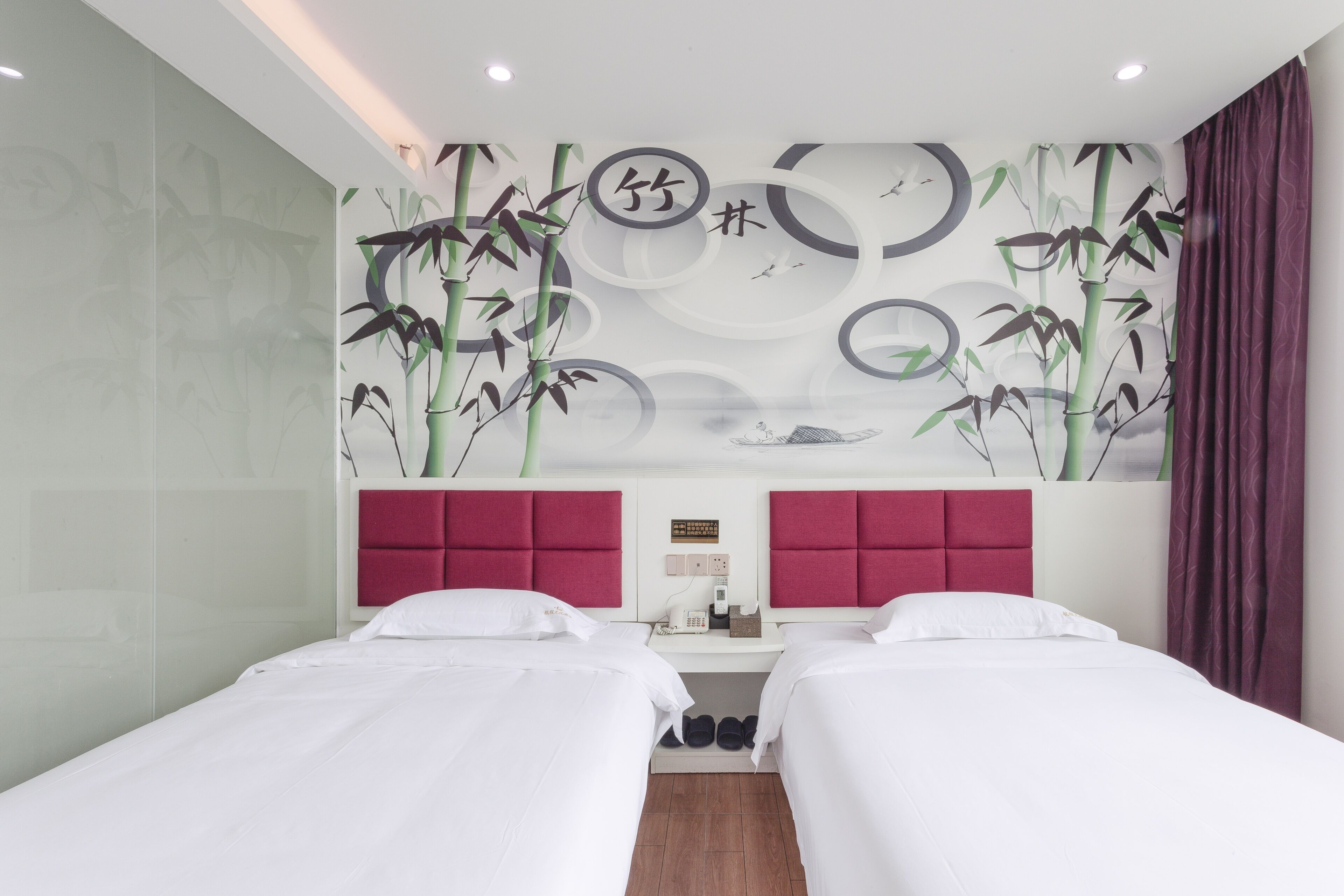 budget twin room | desk, blackout curtains, free wifi, bed sheets