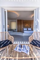 Deluxe Suite with Panoramic Sea View | Minibar, in-room safe, soundproofing, iron/ironing board