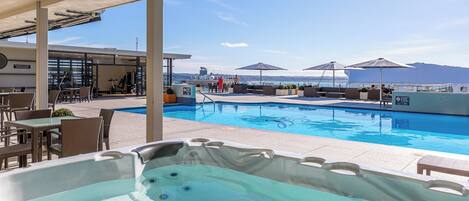 Indoor pool, outdoor pool