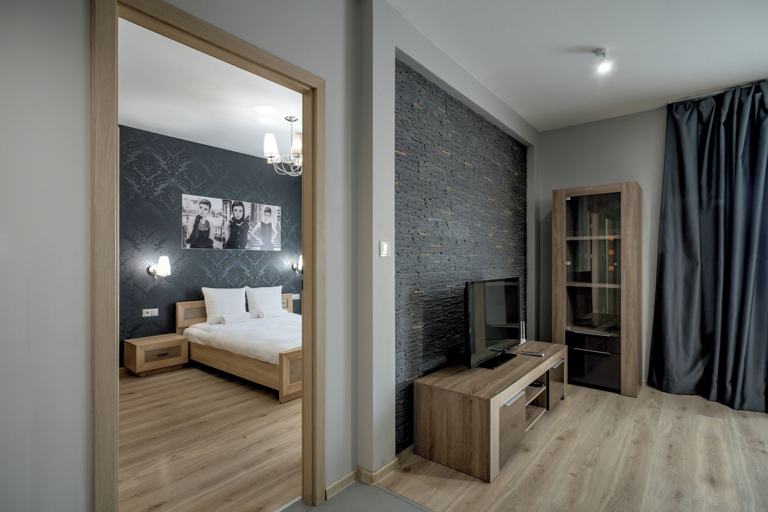 Departamento Confort, 1 cama Queen size y sofá cama | Área de sala de estar | Televisión de pantalla plana de 37 pulgadas con canales digitales 