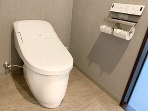 Ducha, secador de pelo, zapatillas y bidé electrónico