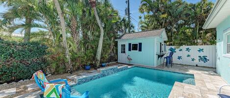 Una piscina riscaldata