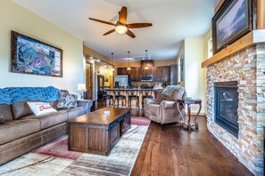 TV, fireplace, DVD player