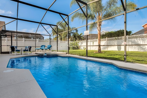 A heated pool