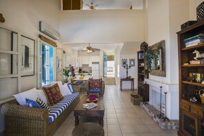 TV, fireplace - The Ultimate Guide to Renting Your Luxury 3 Bedroom Villa, Protaras Villa 1481 (Protaras)