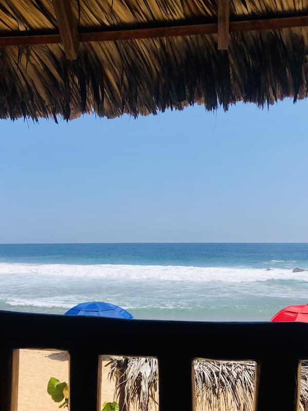 En la playa