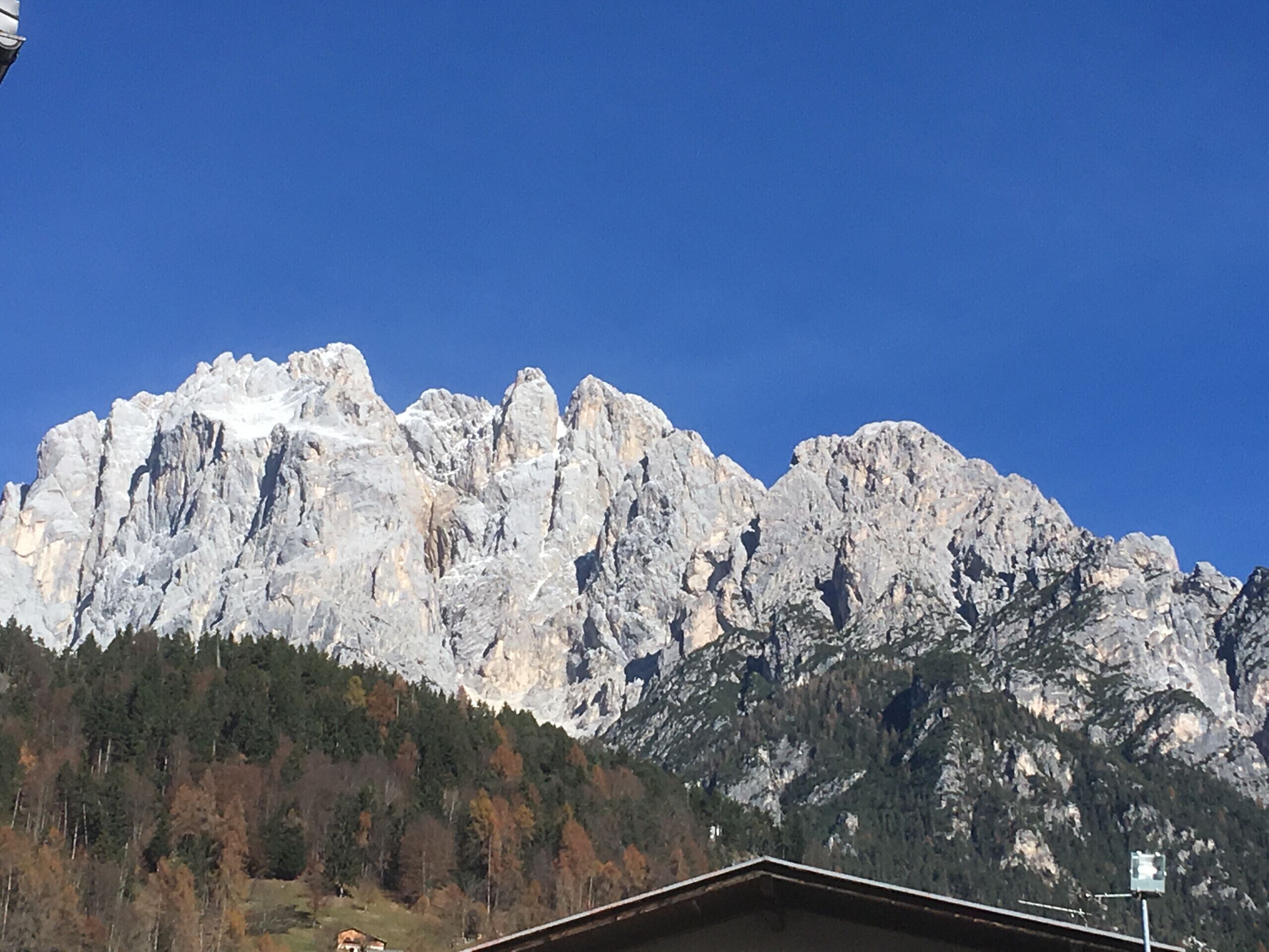 A mountain range with a clear sky.
