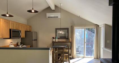 Hillside Loft- Spacious Studio, 100+mbps Wifi, Gas Fireplace, AC, Balcony