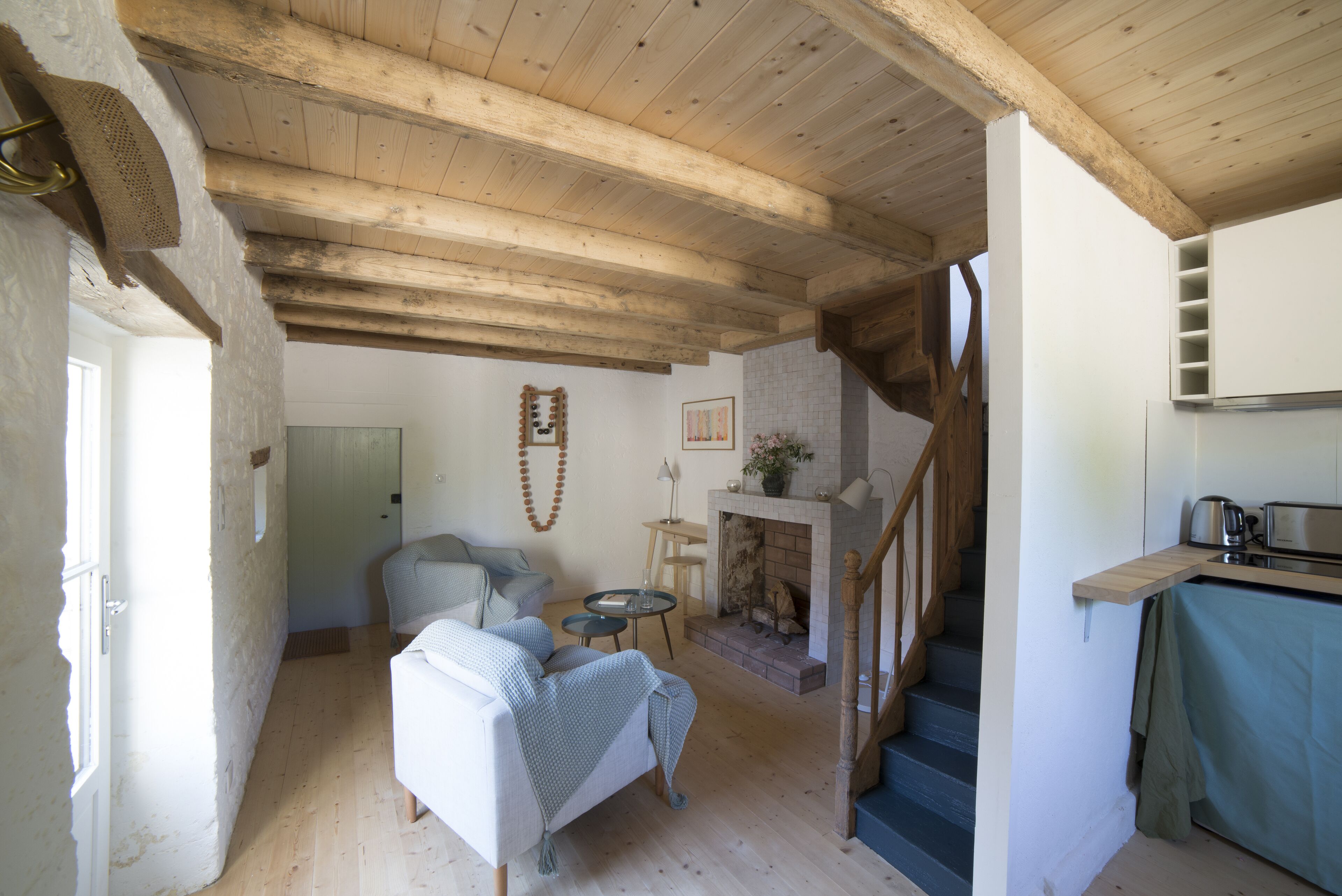 TV, caminetto, libri, biblioteca musicale