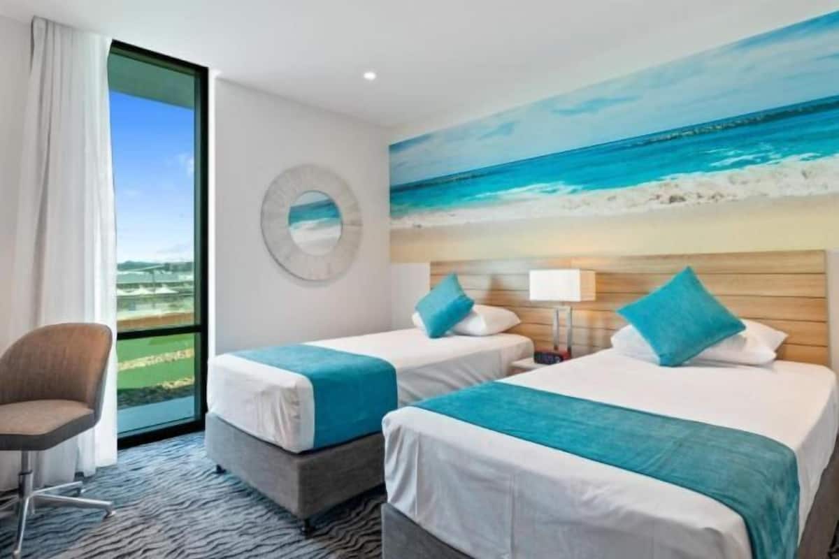 Premium bedding, down duvets, memory-foam beds, desk