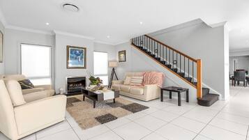 TV, fireplace, DVD player