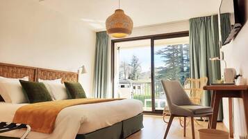 Individually decorated, individually furnished, desk, blackout curtains