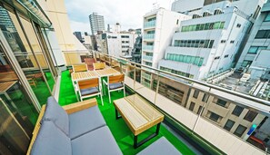 Blick vom Balkon