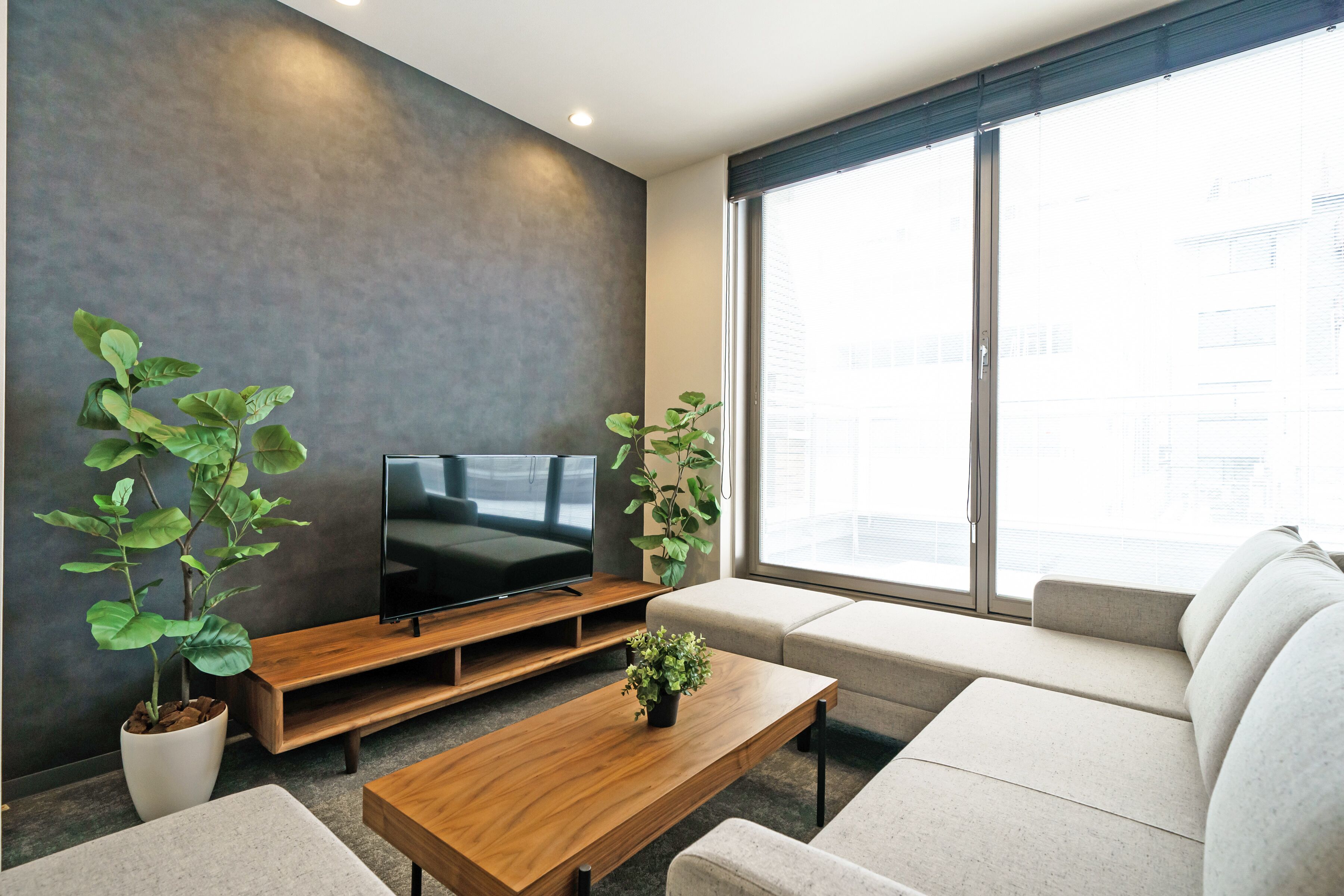 Appartement, 1 chambre, non-fumeurs (H type) | Salle de séjour | Télévision à écran plat