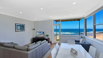 Televisión de pantalla plana, reproductor de DVD y estéreo