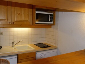 Réfrigérateur, micro-ondes, plaque de cuisson, lave-vaisselle