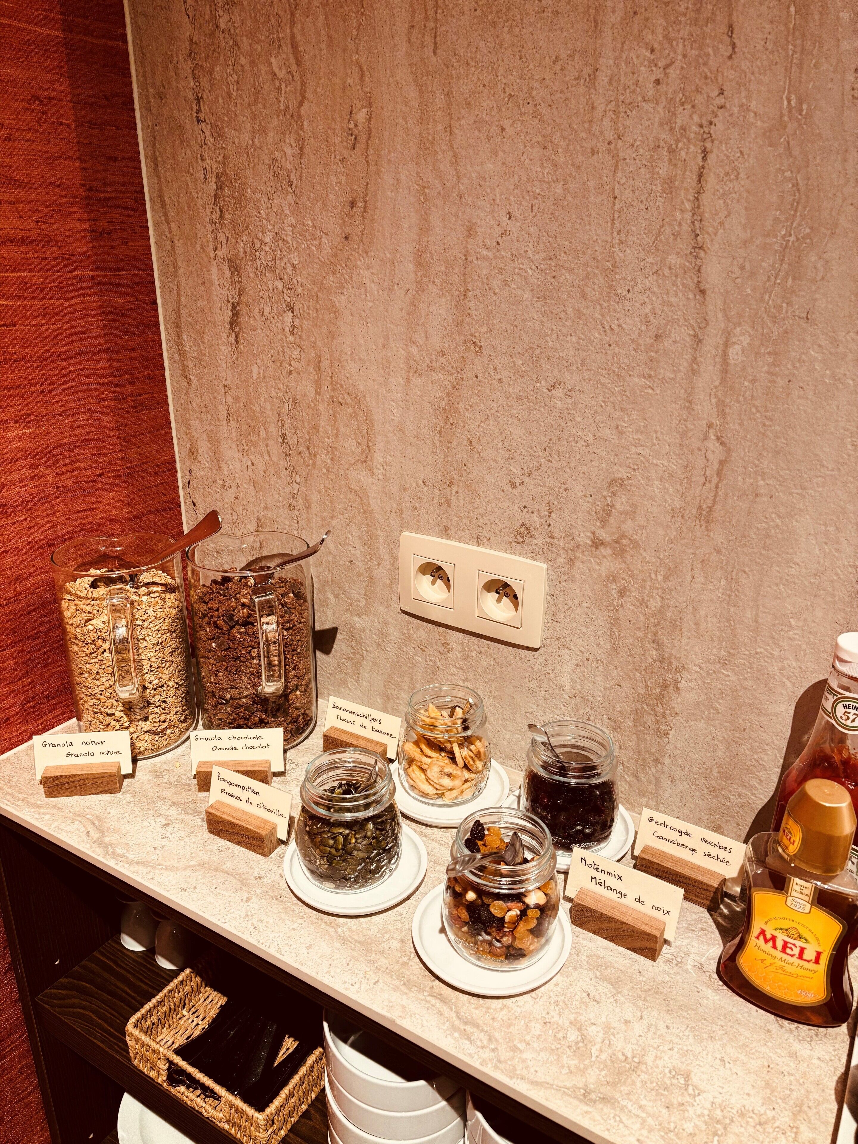 daily self-service breakfast (eur 19.50 per person)