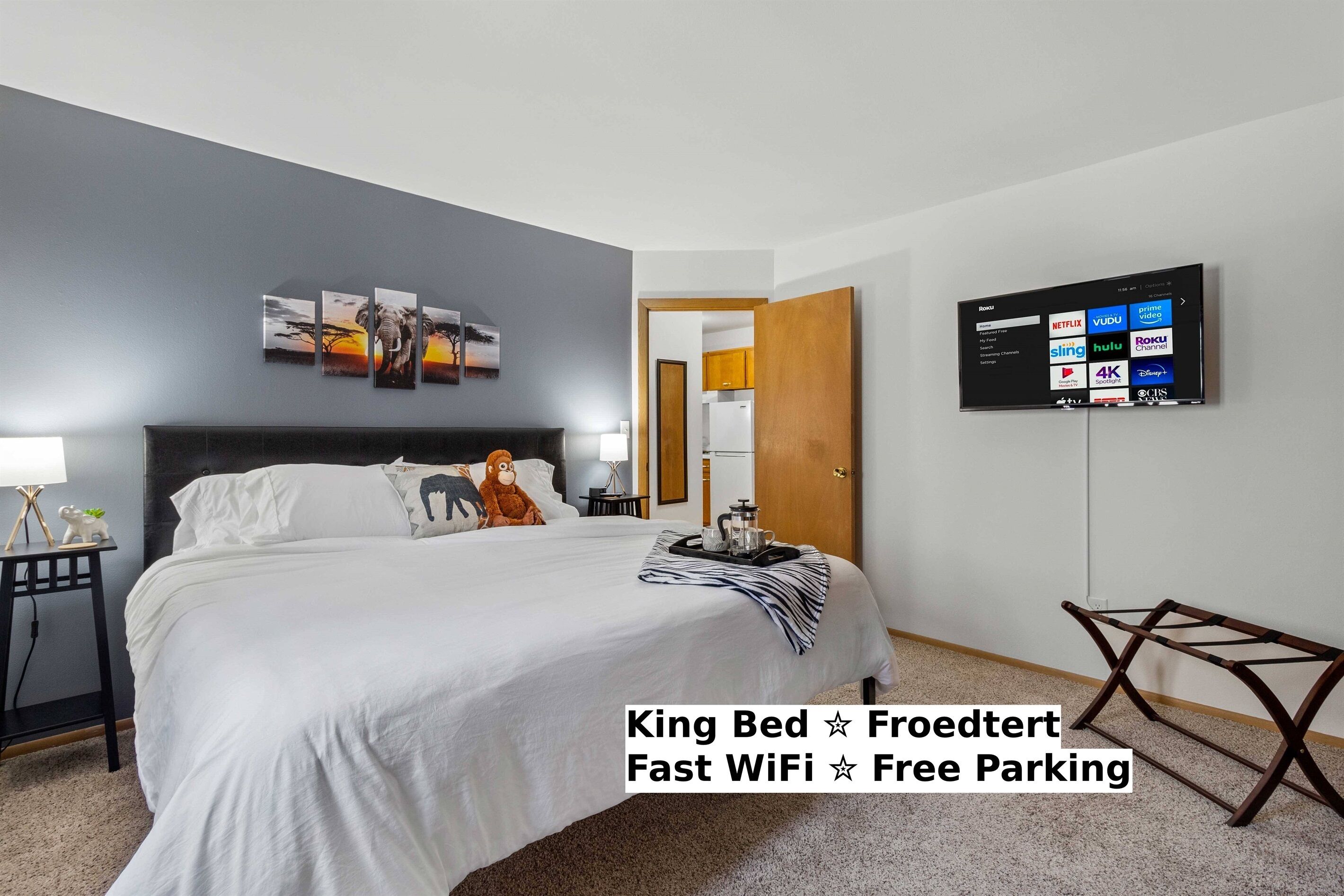 1 chambre, bureau, fer et planche à repasser, accès au Wi-Fi (inclus)