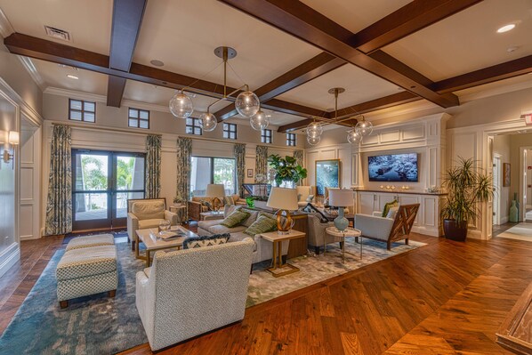 82-inch Smart TV with cable channels, TV, video game console - Elegant Brand New 9 Bedrooms House With Private Pool at Solara Resort (8929) (Kissimmee)