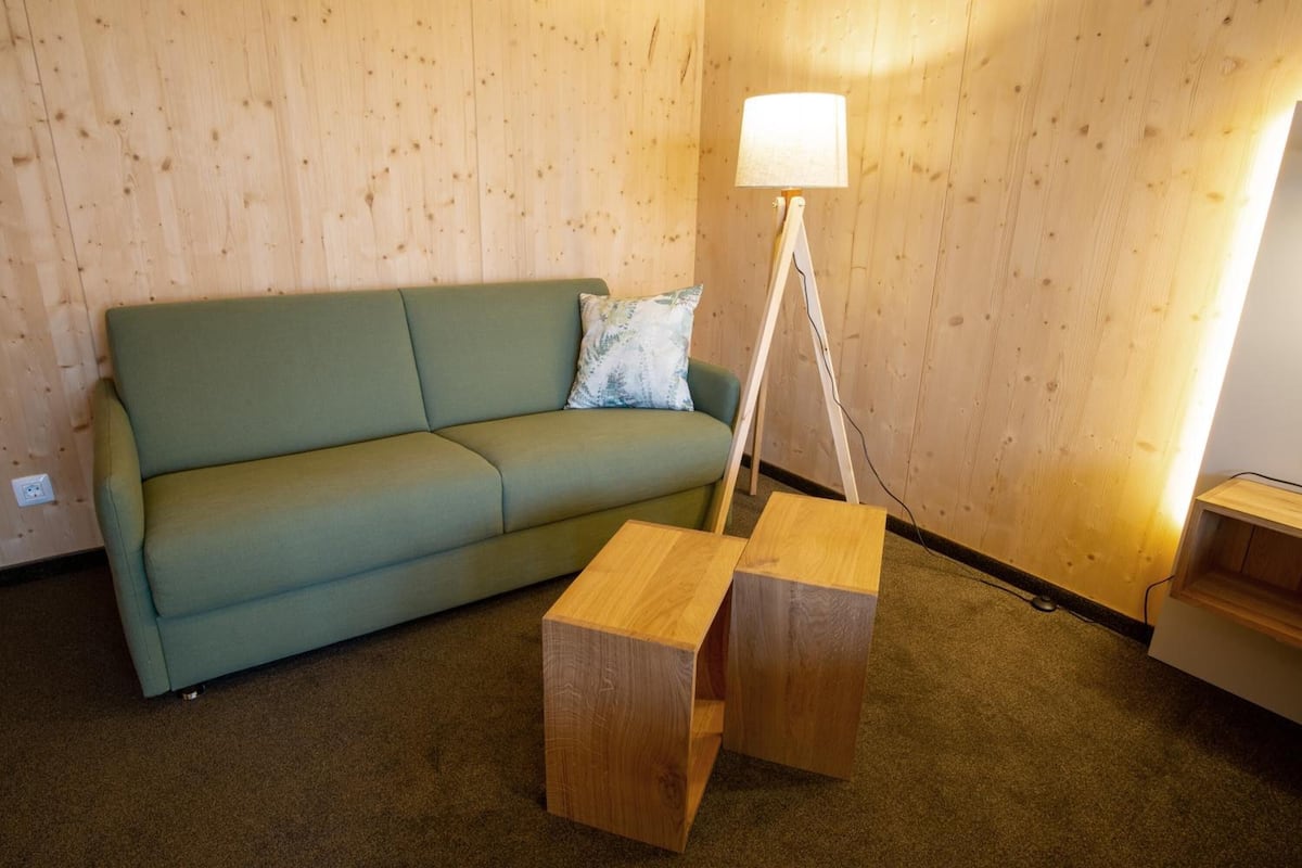 100-cm flat-screen tv with satellite channels, netflix