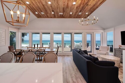 Coastal Cabana! 7 Bed 7 Bath Gulf Front Luxury Home!  Private Heated Pool!