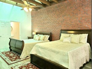 Iron/ironing board, travel crib, free WiFi, bed sheets