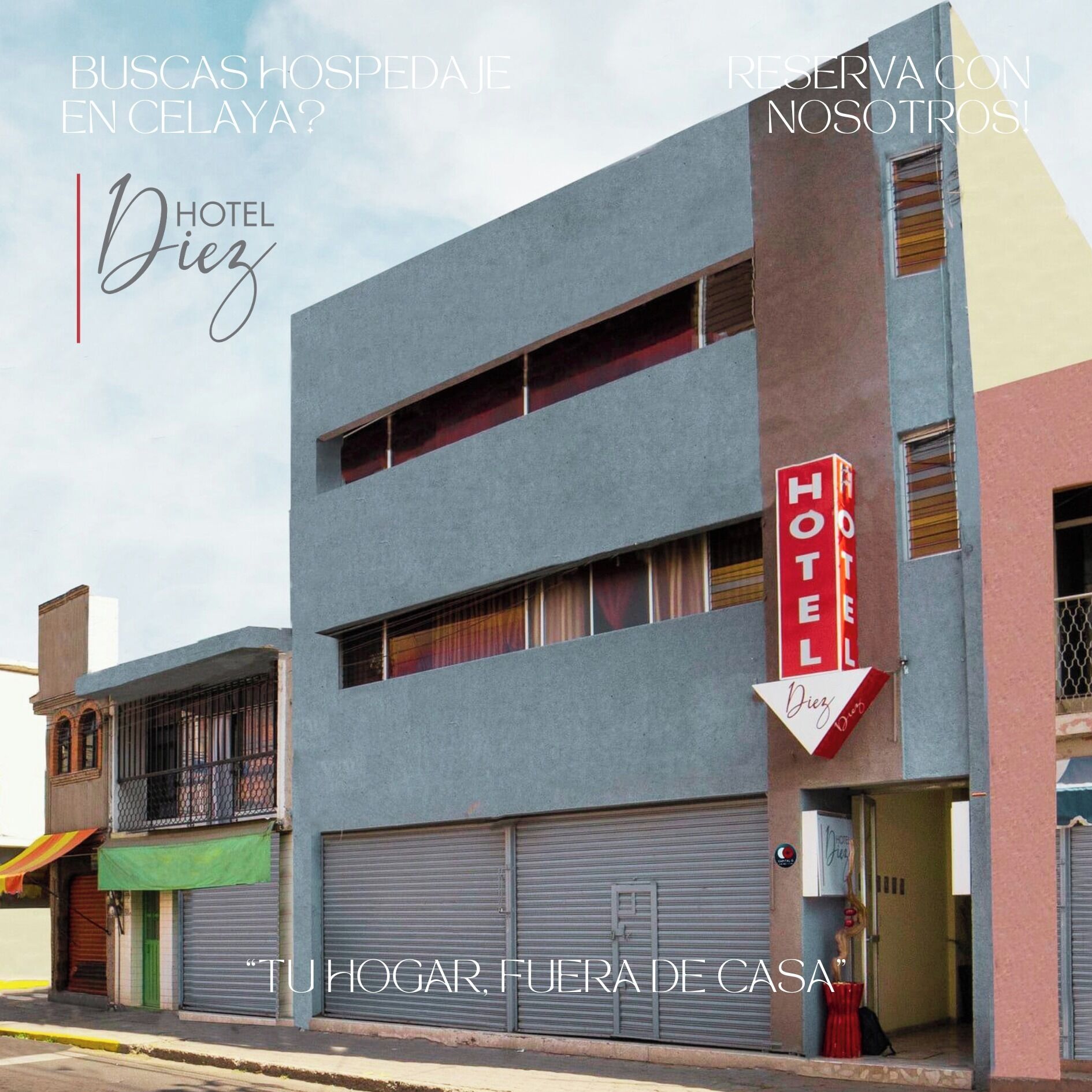 Vista frontal de la propiedad