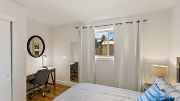 1 bedroom, travel crib, free WiFi, bed sheets