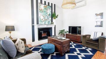 TV, DVD player, books