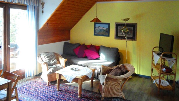 Living room - Haus Krista - Apartment Heide Garten- und Goldeckblick (Seeboden)