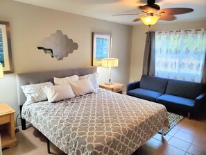 2 bedrooms, iron/ironing board, travel crib, WiFi