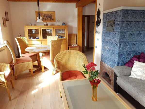 TV, fireplace, DVD player