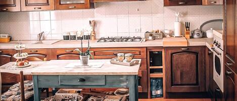 Fridge, oven, stovetop, dishwasher