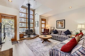 TV, fireplace, DVD player