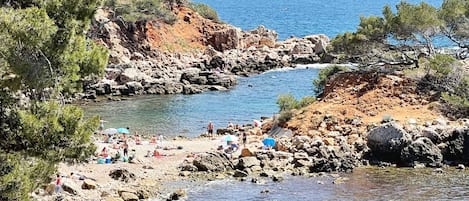 Na praia