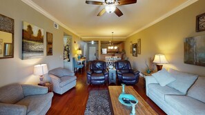 TV, fireplace, DVD player - Spacious Pigeon Forge Condo – Pools, Views & Near It All (Pigeon Forge)
