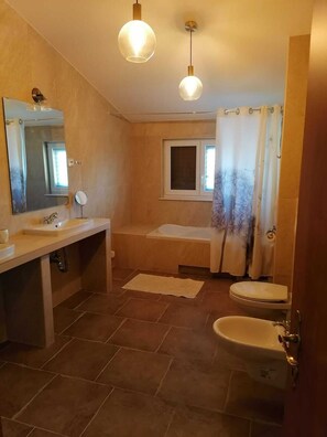 Combined shower/tub, bidet, towels, toilet paper - Villa Brida (Ankaran)