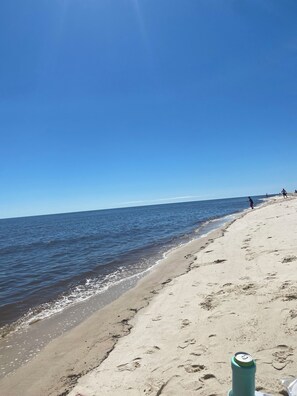 Playa en los alrededores, camastros y toallas de playa