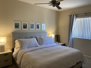 2 bedrooms, iron/ironing board, WiFi, bed sheets