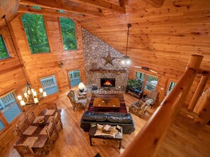 TV, fireplace - Aska Bliss - Aska Adventure Area (Blue Ridge)