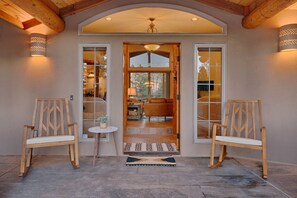 Terrace/patio - Luxury Home, Hot Tub, Views, Firepit, Game Room and Wraparound Deck Near Downtown! (Pagosa Springs)
