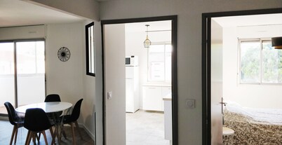 Apartment 55m2 Perpignan near city center and train station with parking