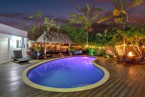 Pool - 5BR Residential Tropical House w/ Heated Pool (Hollywood)