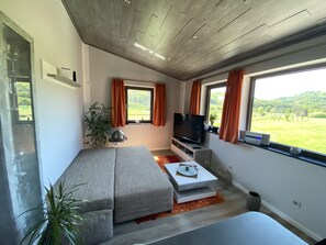 Fernseher, DVD-Player, Stereoanlage