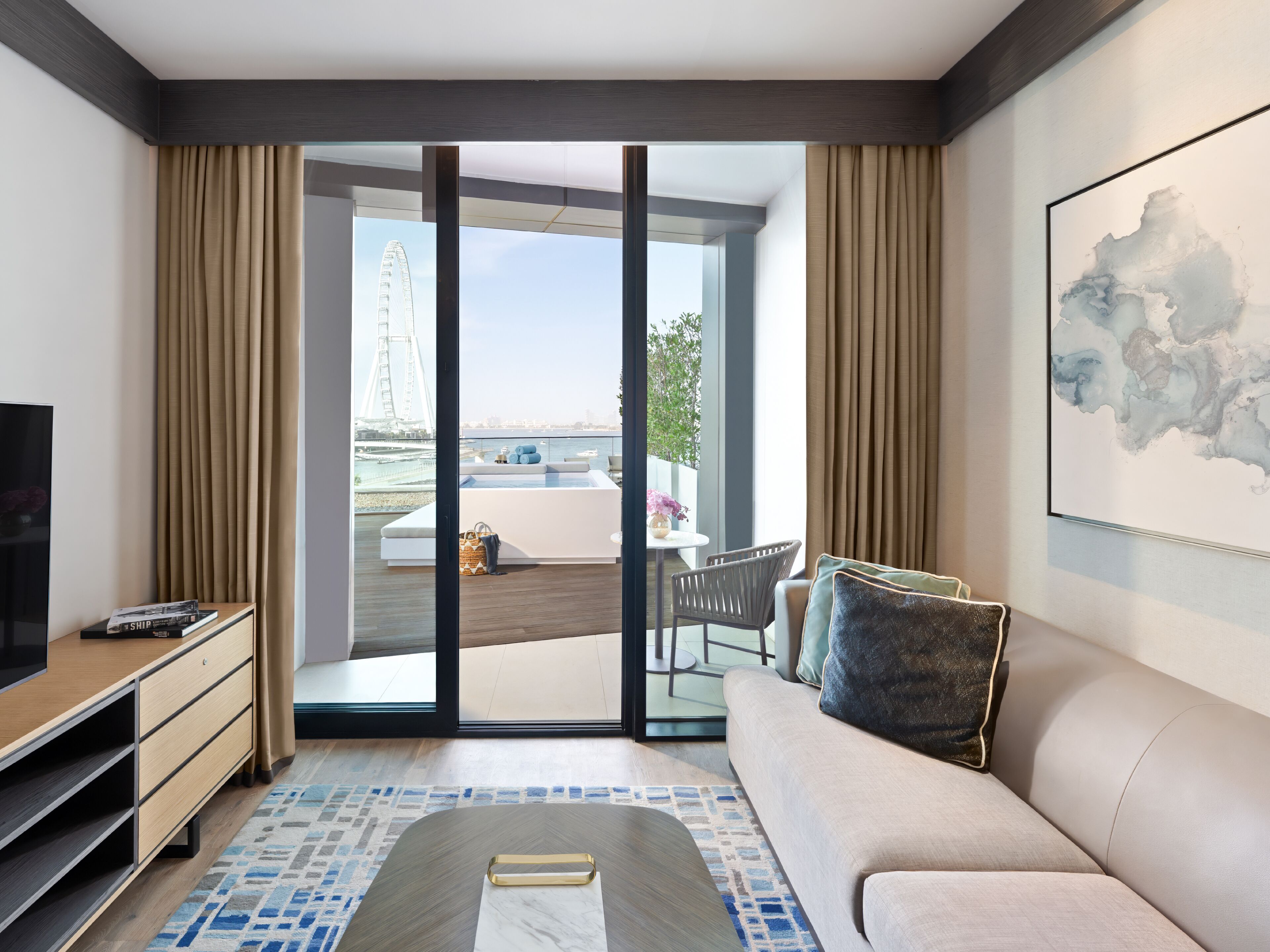 One Bedroom Jacuzzi Pool Sea View Suite with Balcony | Frette Italian sheets, premium bedding, down duvets, minibar