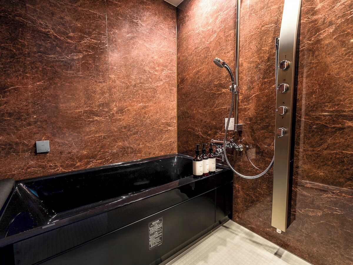 Room | Bathroom | Separate bathtub and shower, free toiletries, hair dryer, bathrobes
