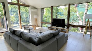 Chalet Luxury | Soggiorno | Smart TV, Netflix, pavimenti riscaldati, altoparlanti intelligenti