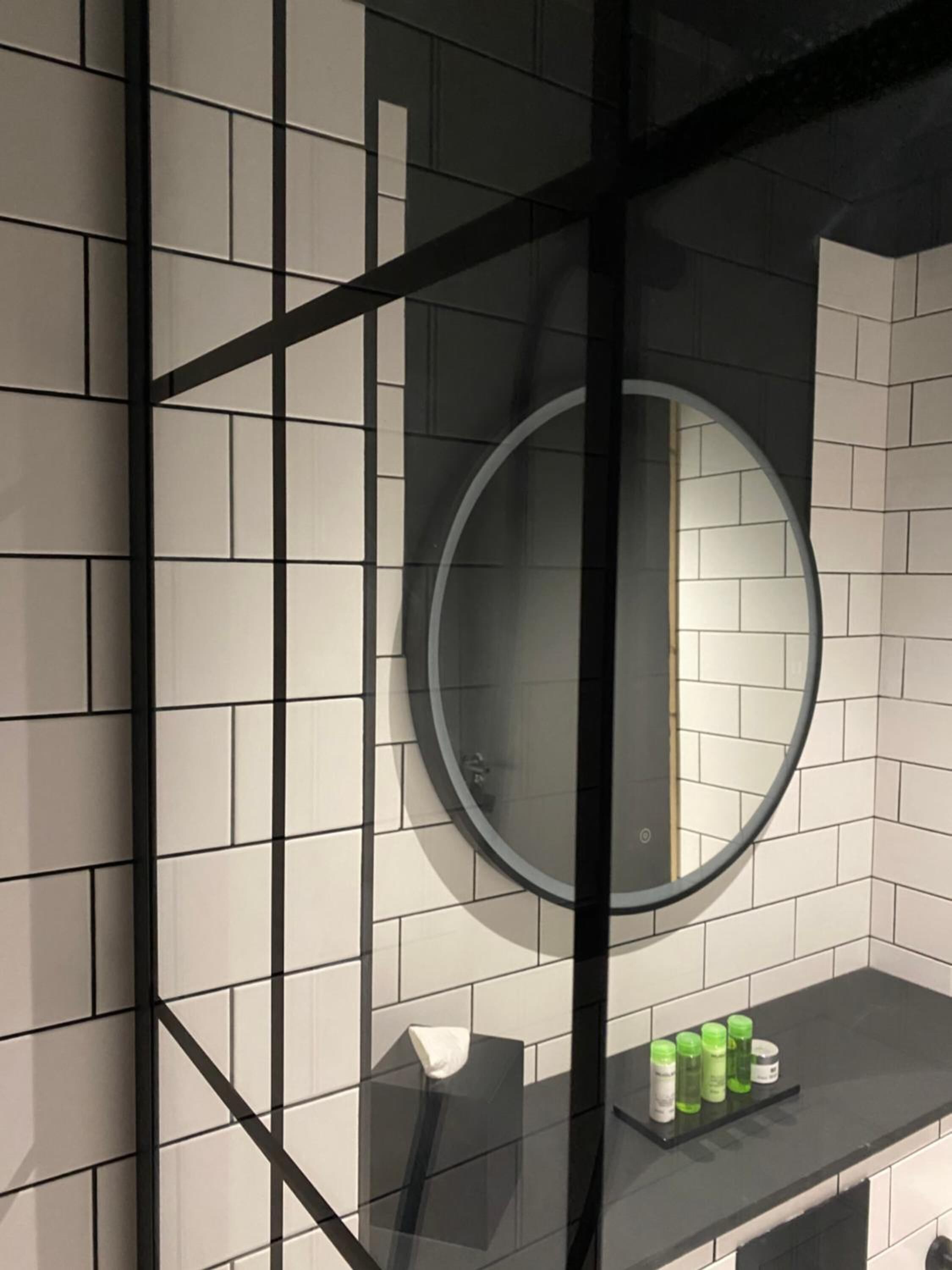 shower, rainfall showerhead, designer toiletries, hair dryer