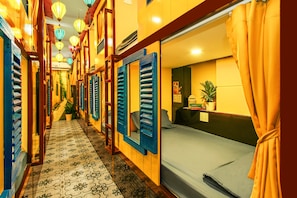 Memory-foam beds, individually decorated, individually furnished, desk