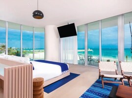Ropa de cama de alta calidad y minibar